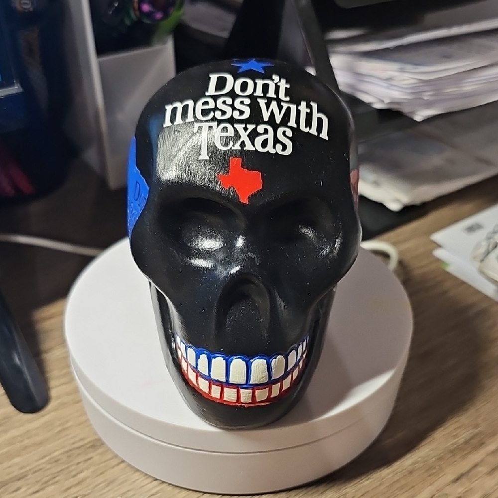 Black Skull Decor with Texas Theme